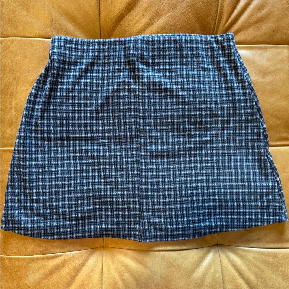 Urban Outfitters Blue and Black Plaid Mini Skirt - Picture 2 of 5